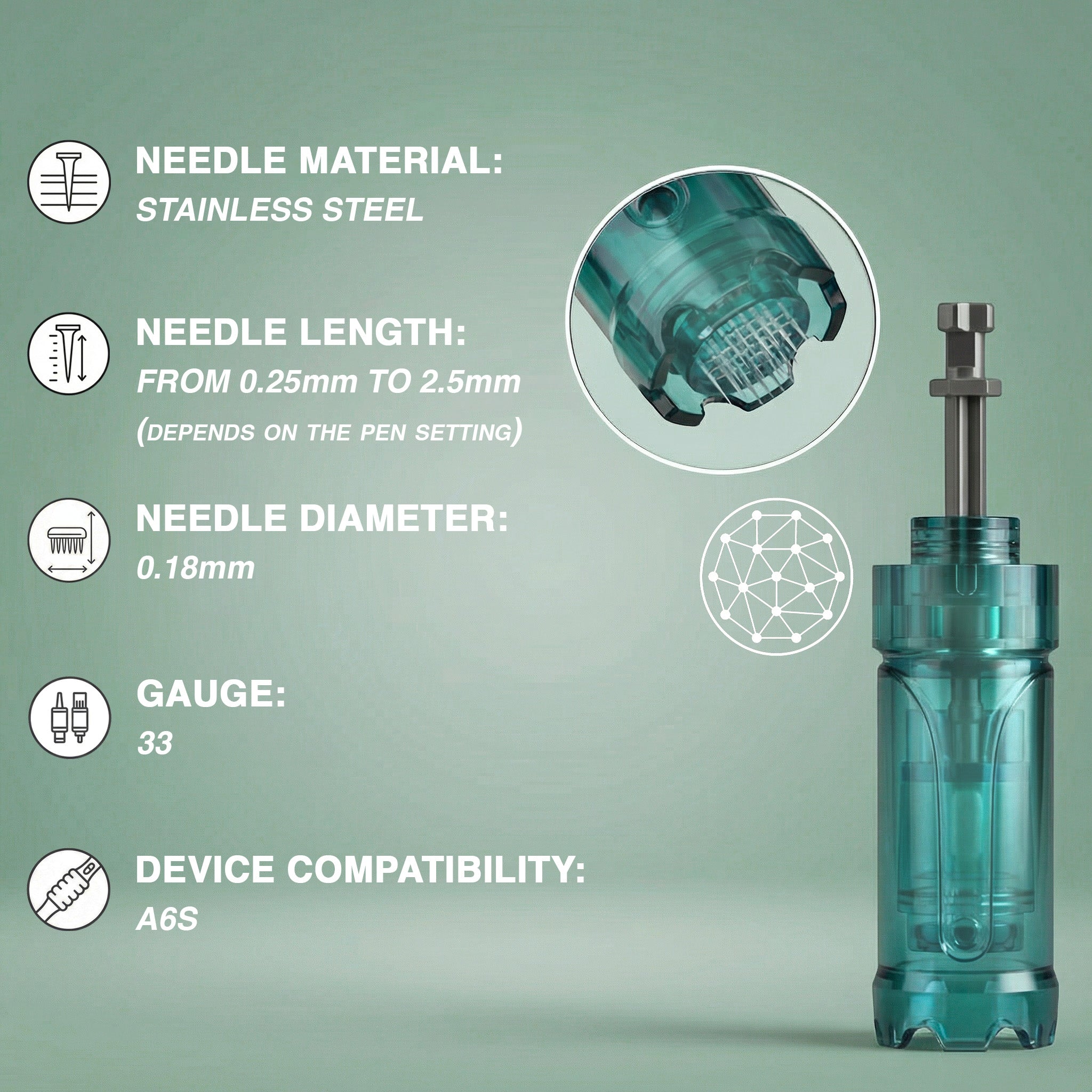 Original Dr.Pen A6S 16-pin Cartridges (20pcs)