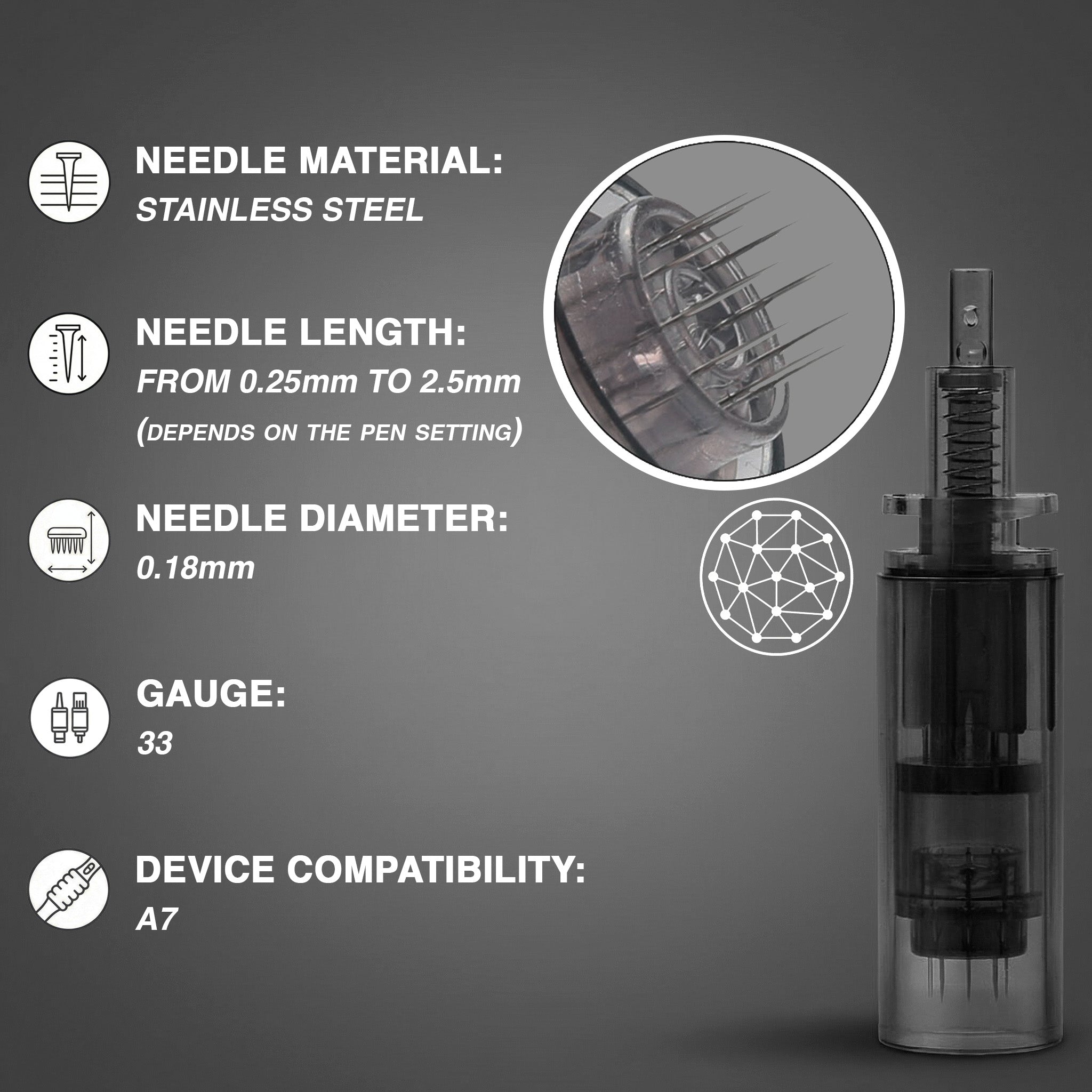 Original Dr.Pen A7 12-pin Cartridges (20pcs)