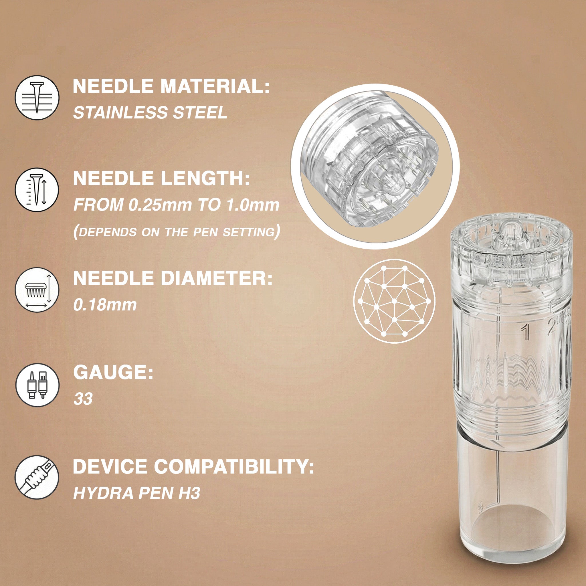 Original Dr.Pen Hydra Pen H3 12-pin Cartridges (10pcs)