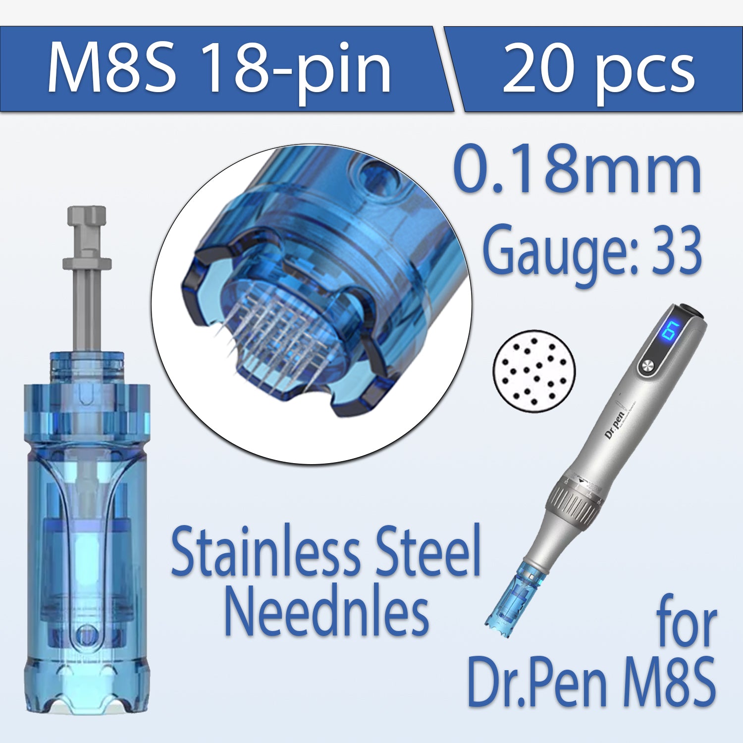 Dr. Pen M8S 18p Cartridges (20pcs)