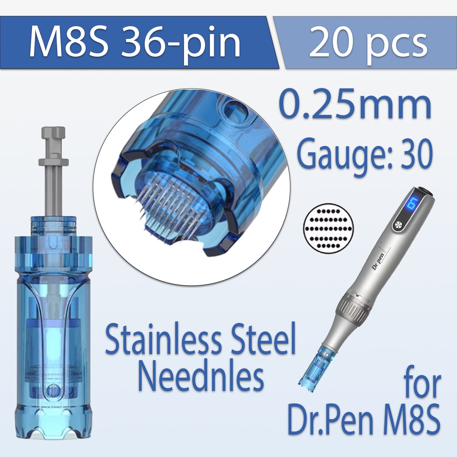 Dr. Pen M8S 36p Cartridges (20pcs)