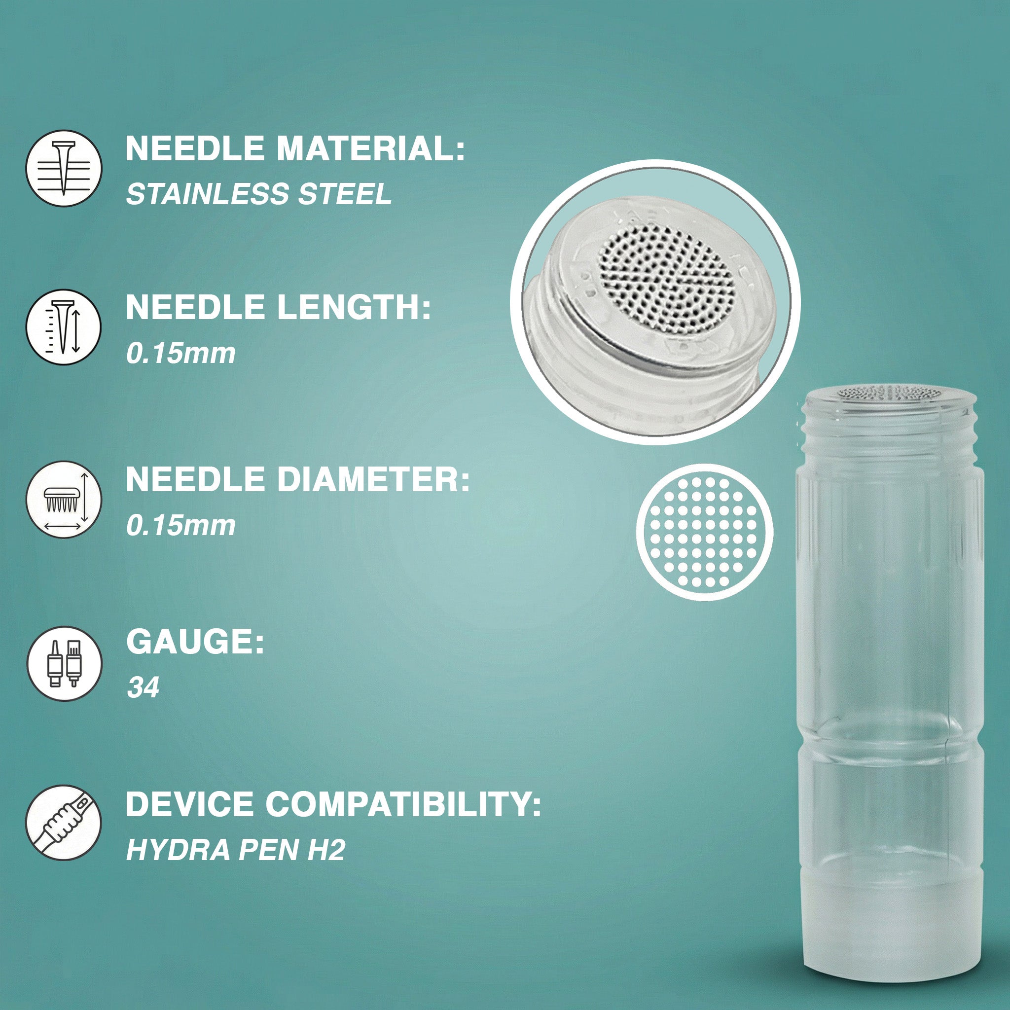 Original Dr.Pen Hydra Pen H2 Round Nano Cartridges (10pcs)