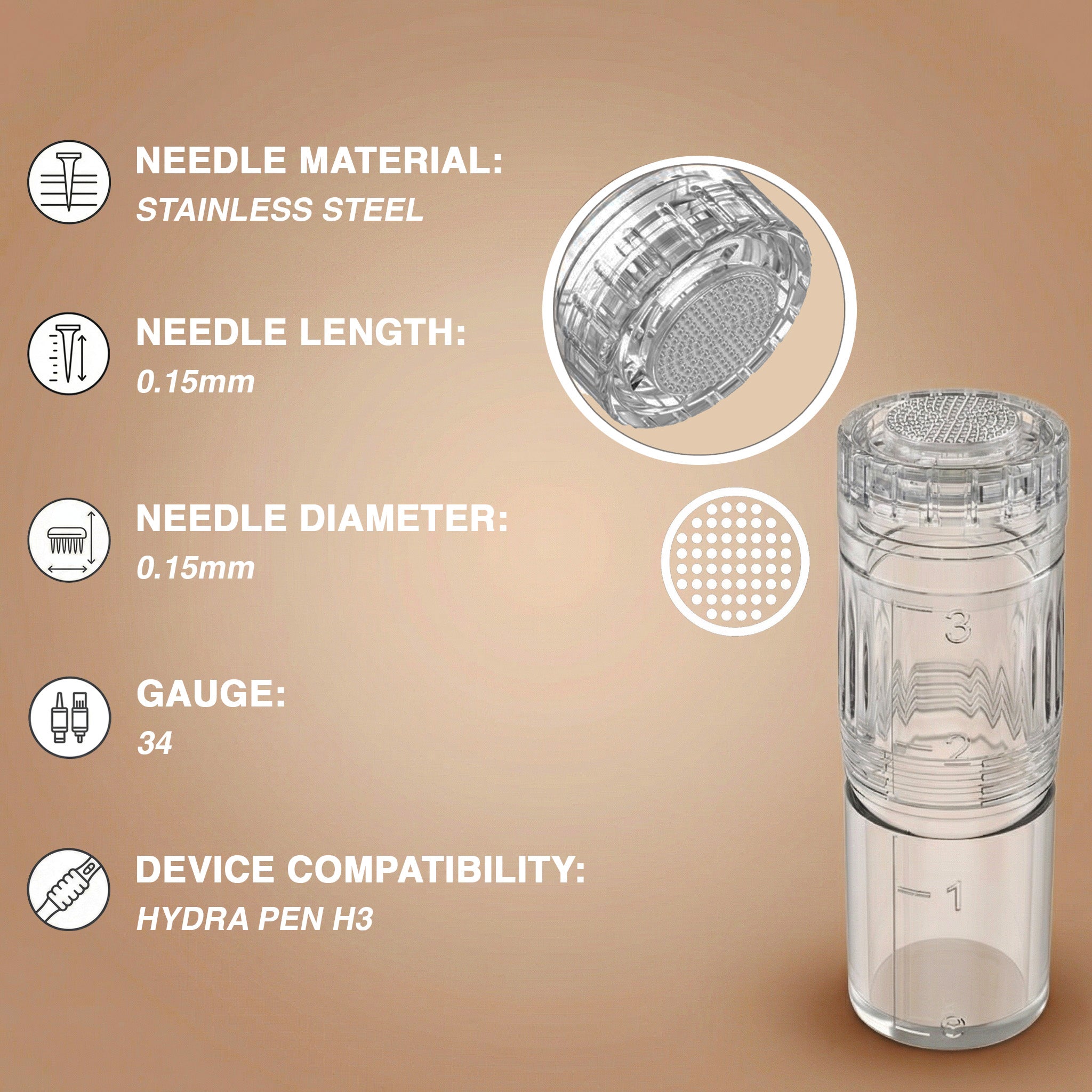 Dr.Pen Hydra Pen H3 Round Nano Cartridges